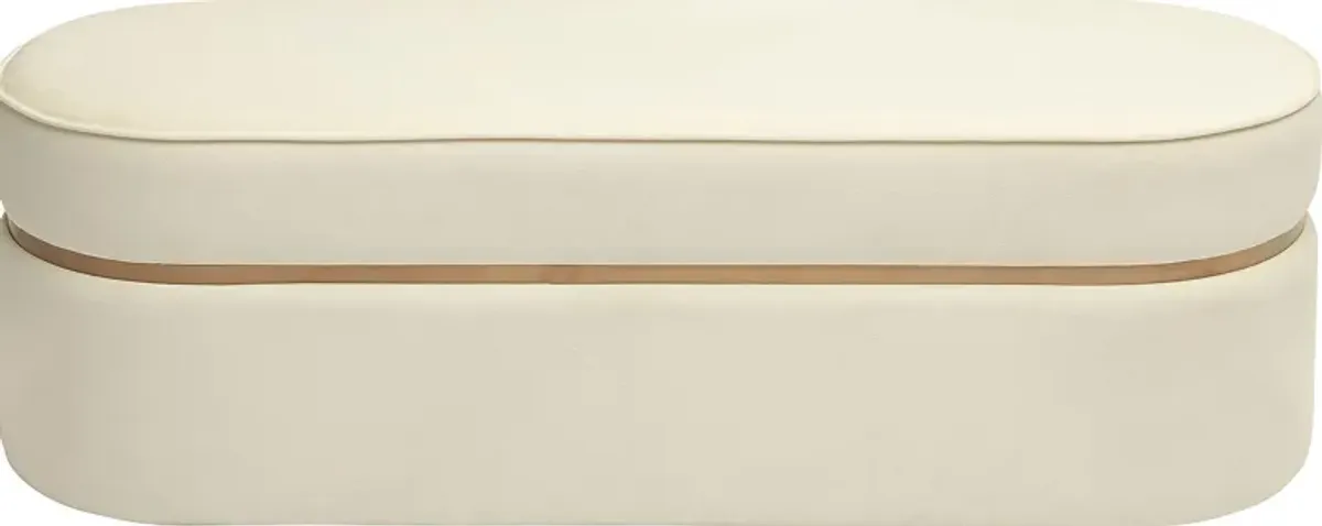 Yoalana Cream Accent Bench