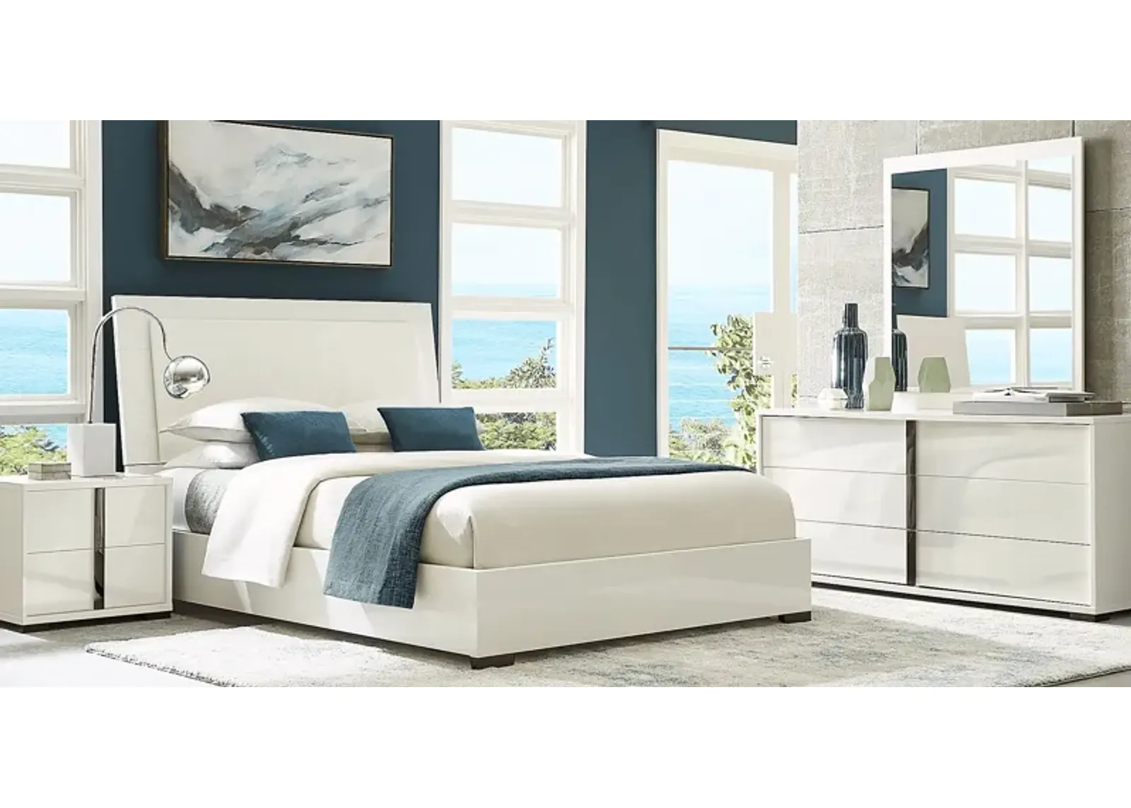 Luma Vista White 5 Pc Queen Bedroom