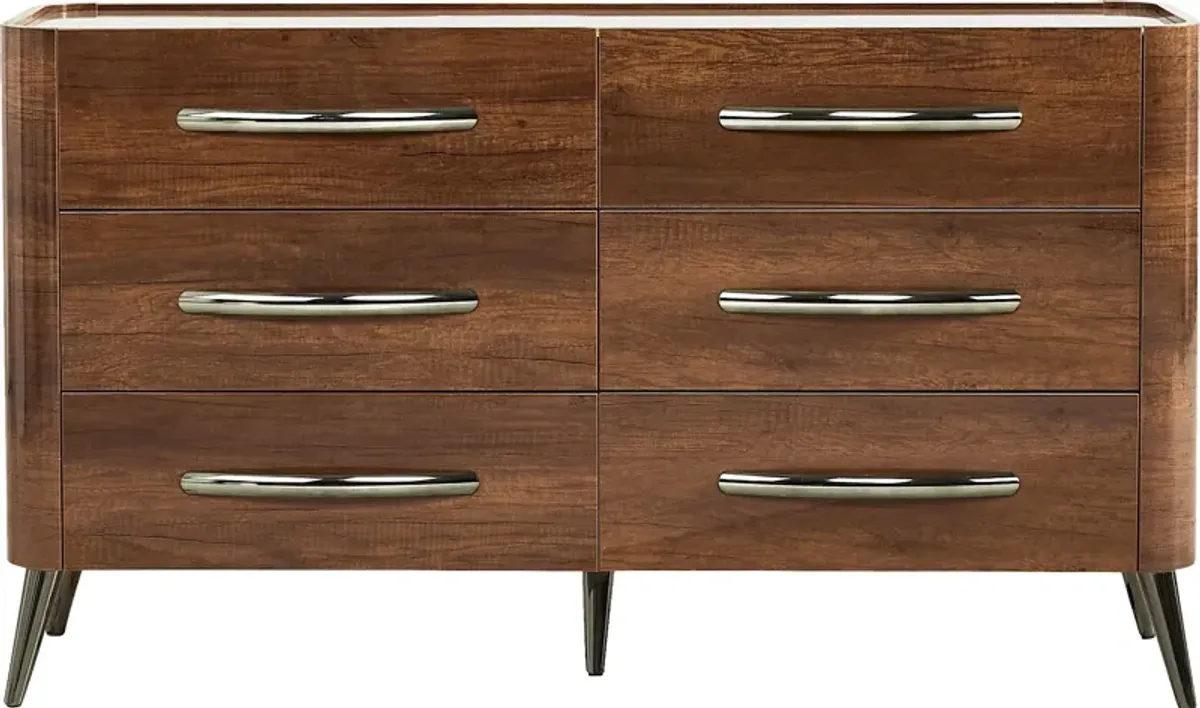 Jenner Walnut 5 Pc Queen Upholstered Bedroom