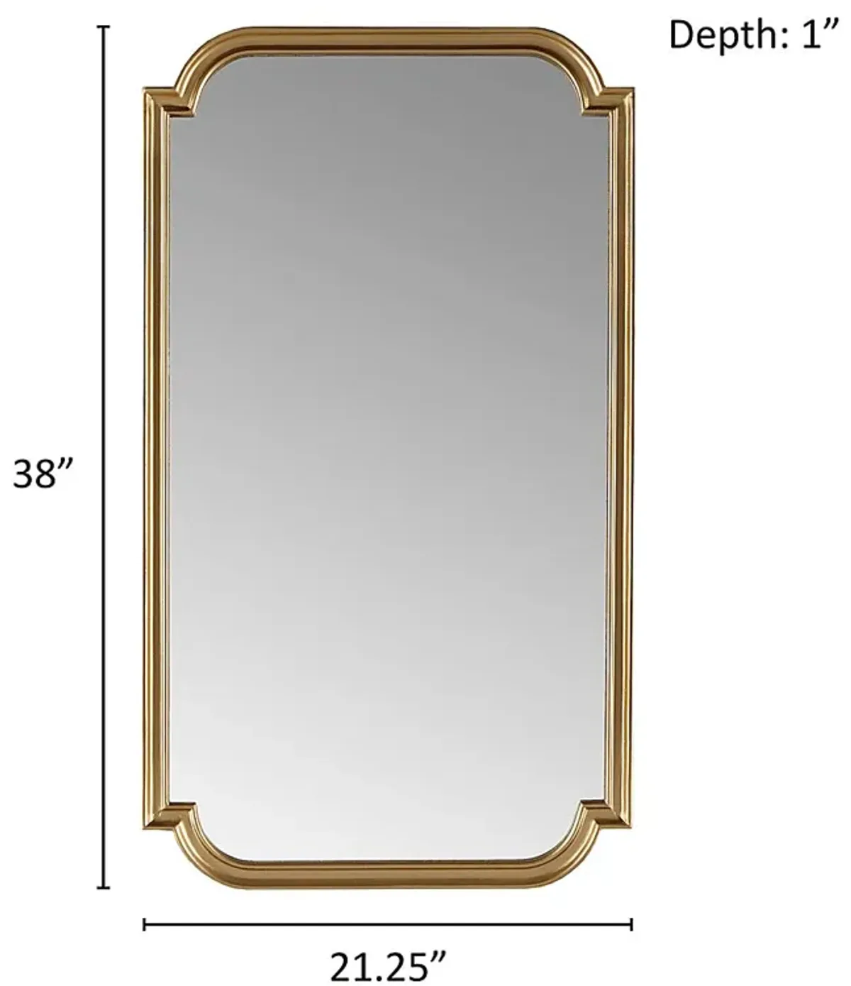 Cavebit Gold Wall Mirror