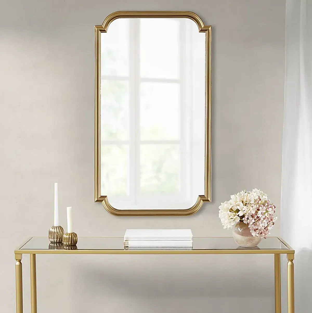 Cavebit Gold Wall Mirror