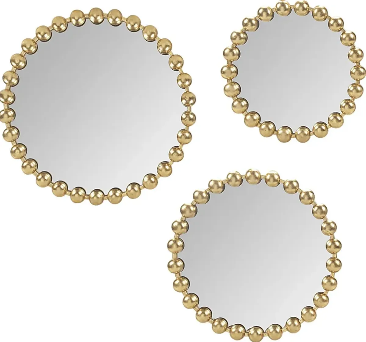 Elecoms Gold Mirror, Set of 3