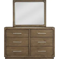 Berkview Place Brown 2 Pc Dresser and Mirror Set
