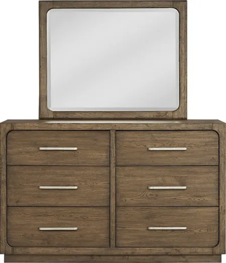 Berkview Place Brown 2 Pc Dresser and Mirror Set