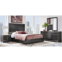 Luxe Point Black 5 Pc King Panel Bedroom