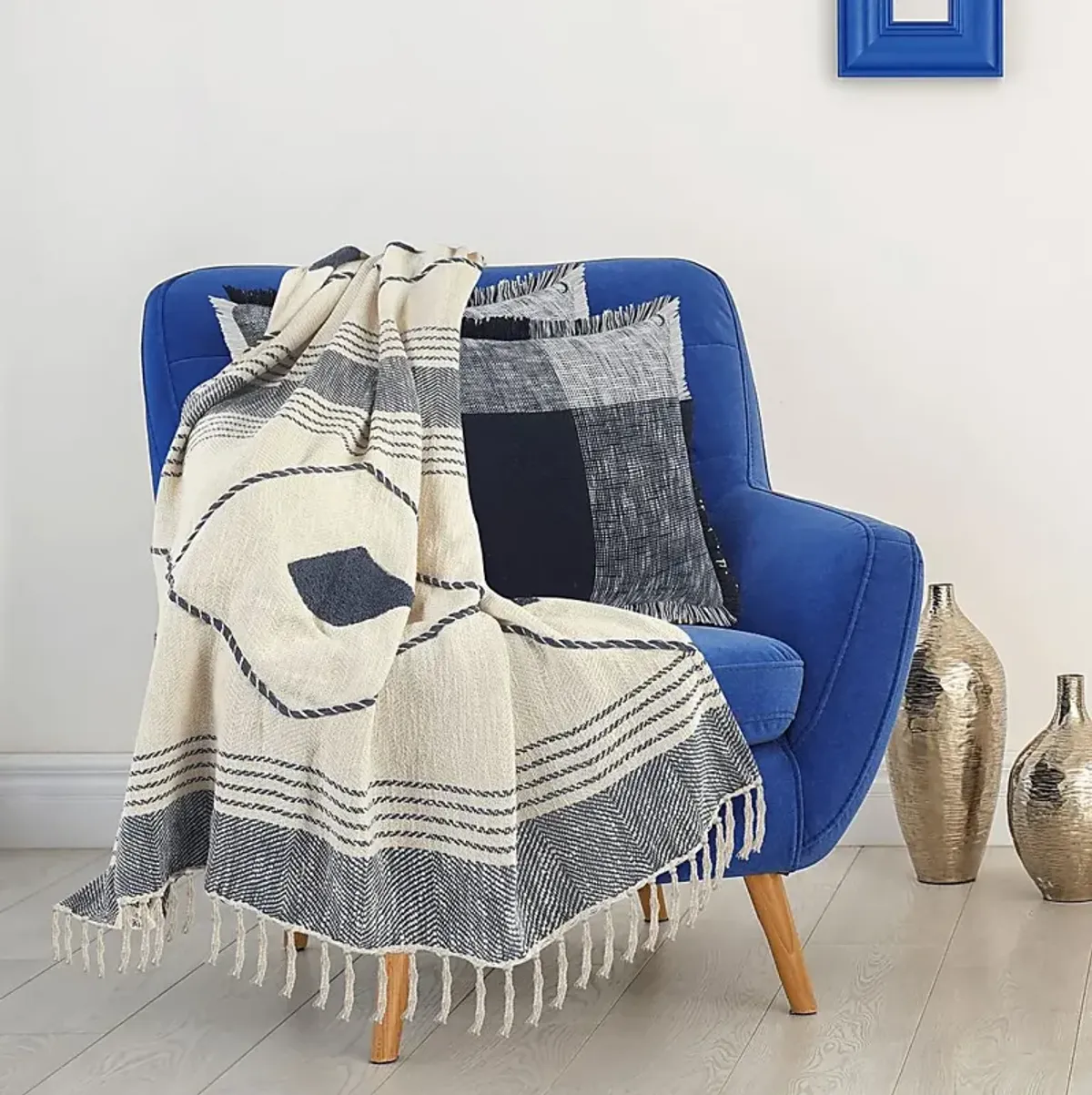 Allico Blue Throw Blanket