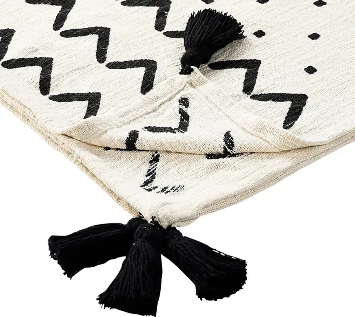 Hookstone I Black Throw Blanket