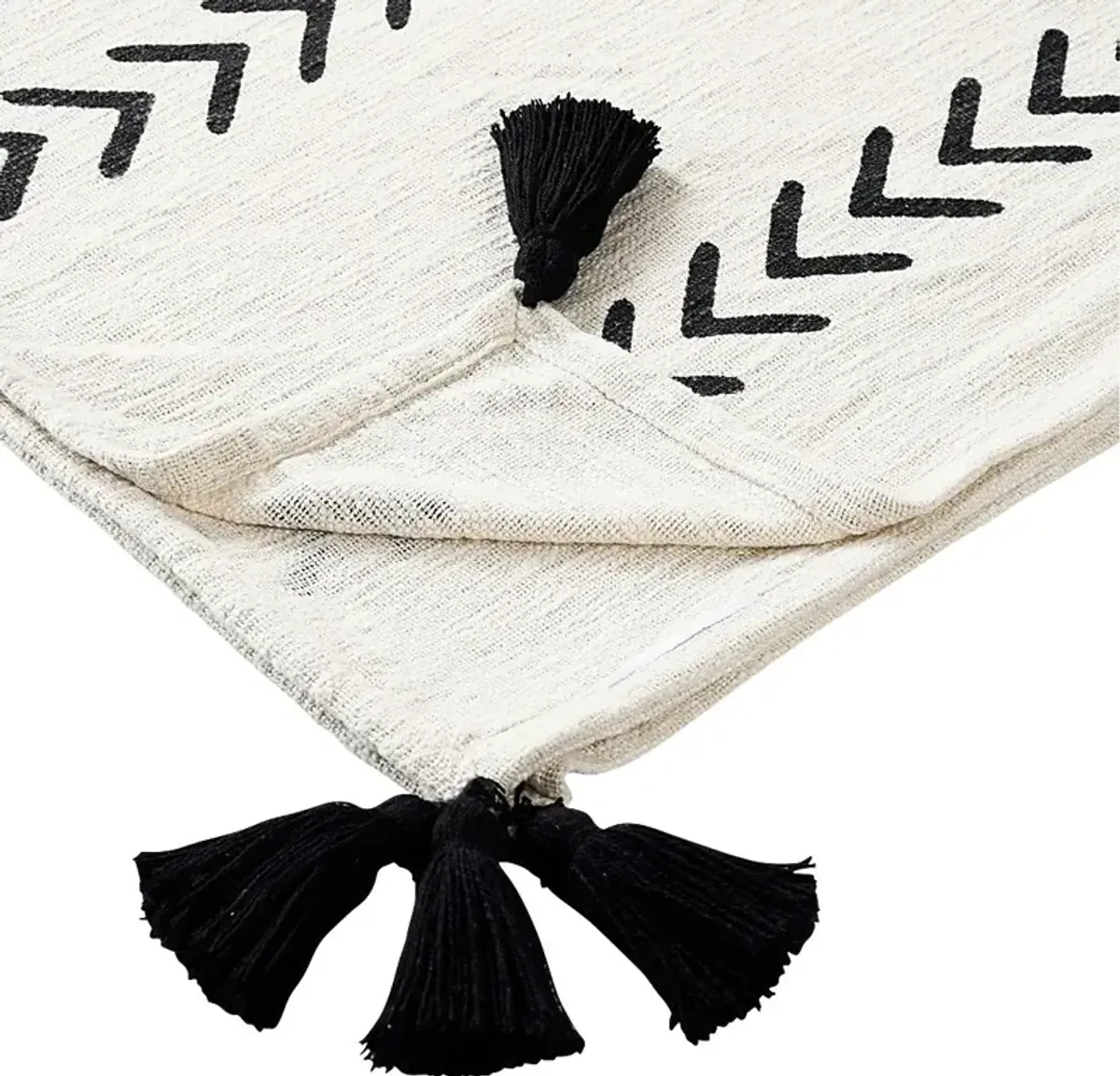 Hookstone II Black Throw Blanket