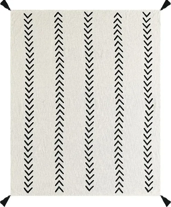 Hookstone II Black Throw Blanket