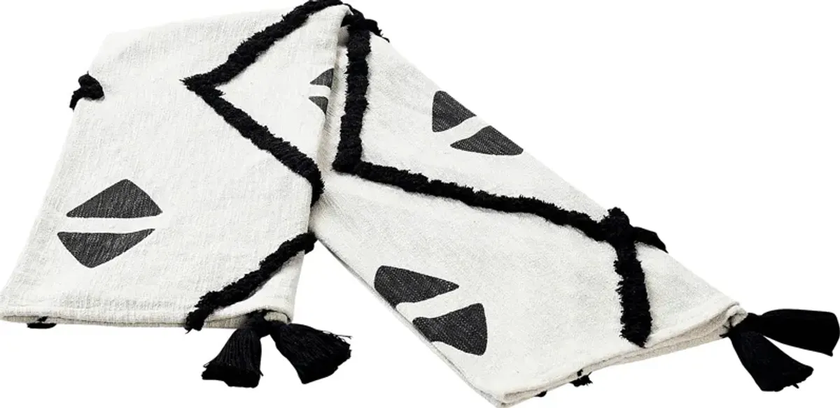 Hookstone III Black Throw Blanket