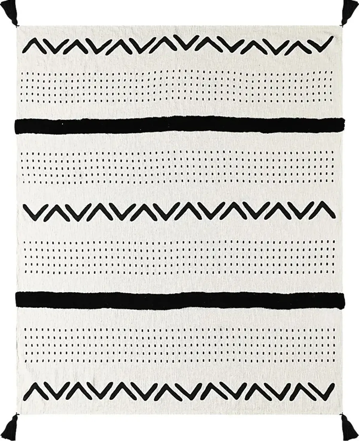 Hookstone IV Black Throw Blanket