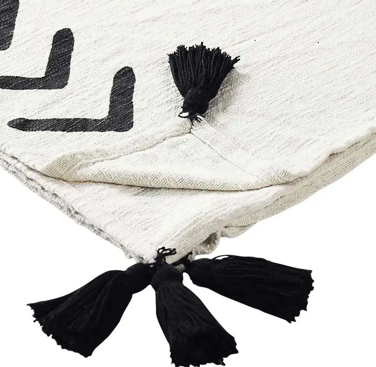 Hookstone V Black Throw Blanket