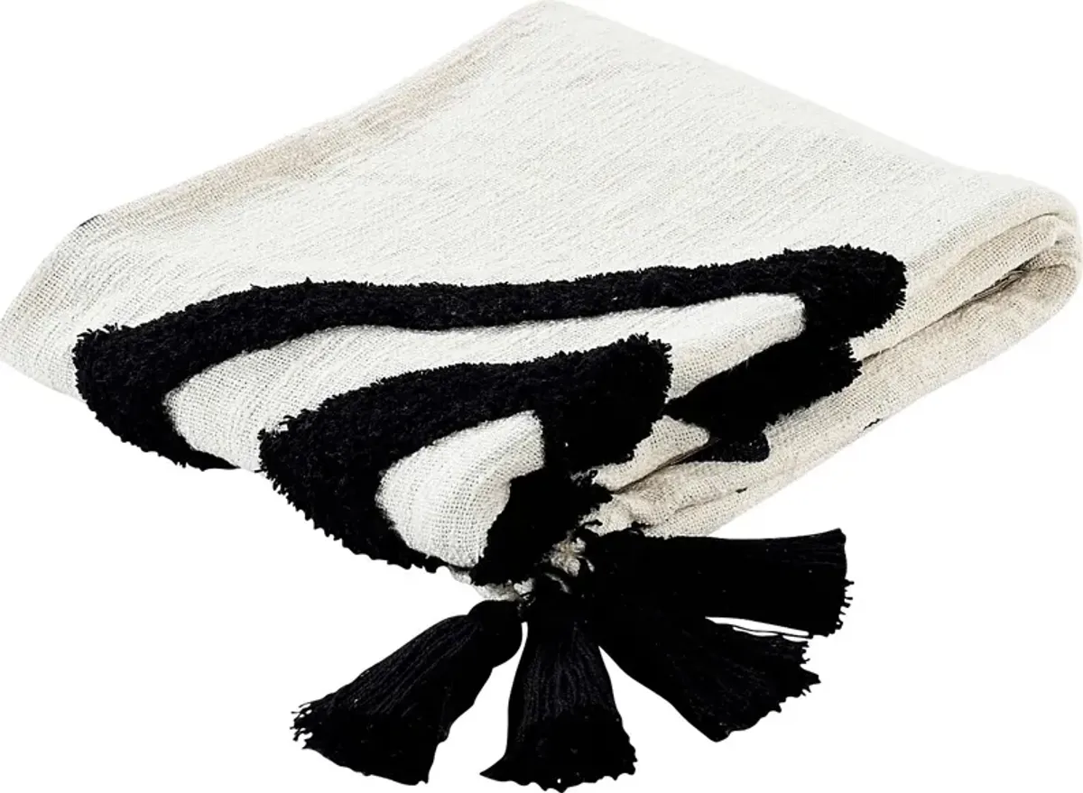 Hookstone V Black Throw Blanket