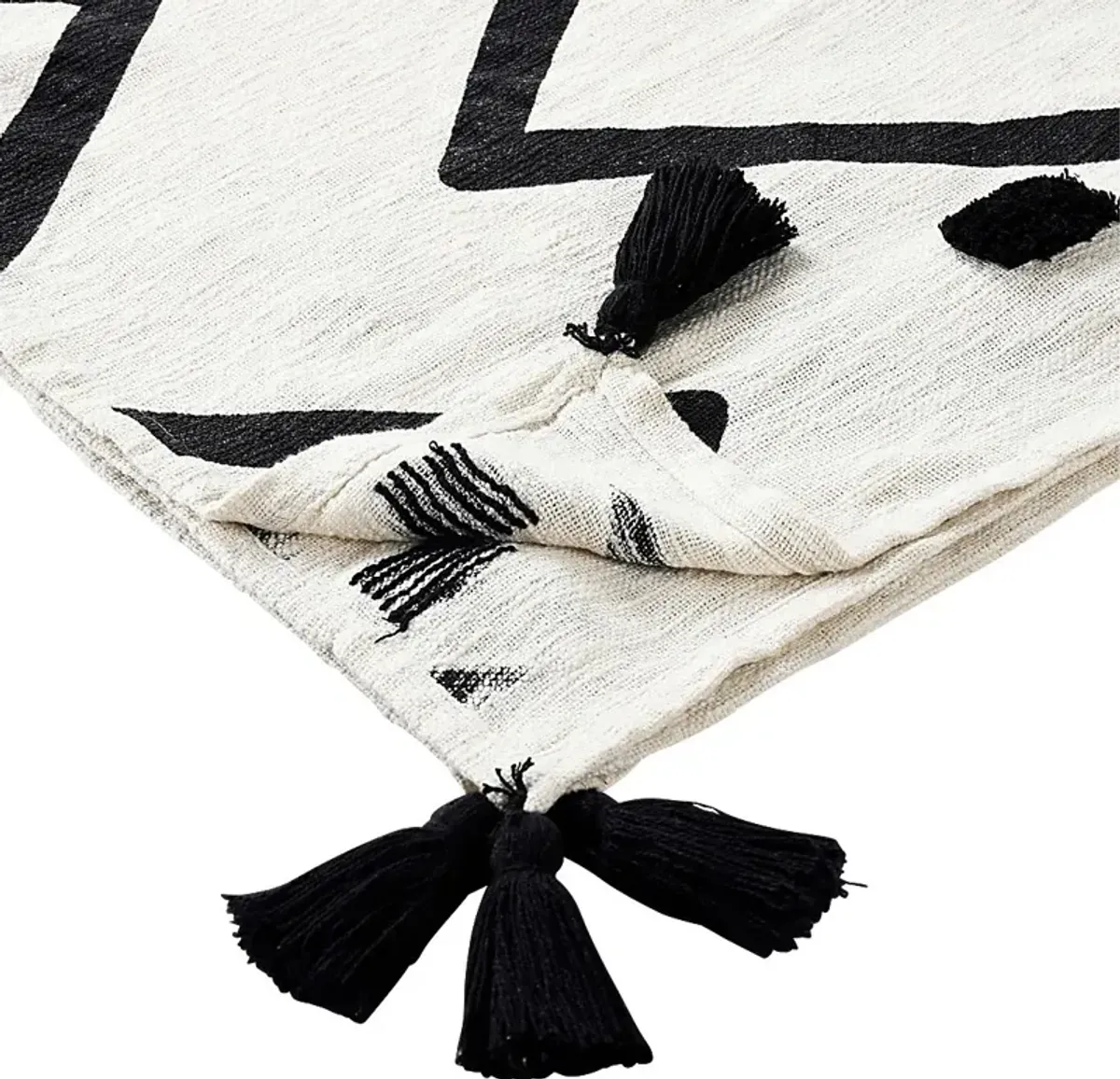 Hookstone VII Black Throw Blanket