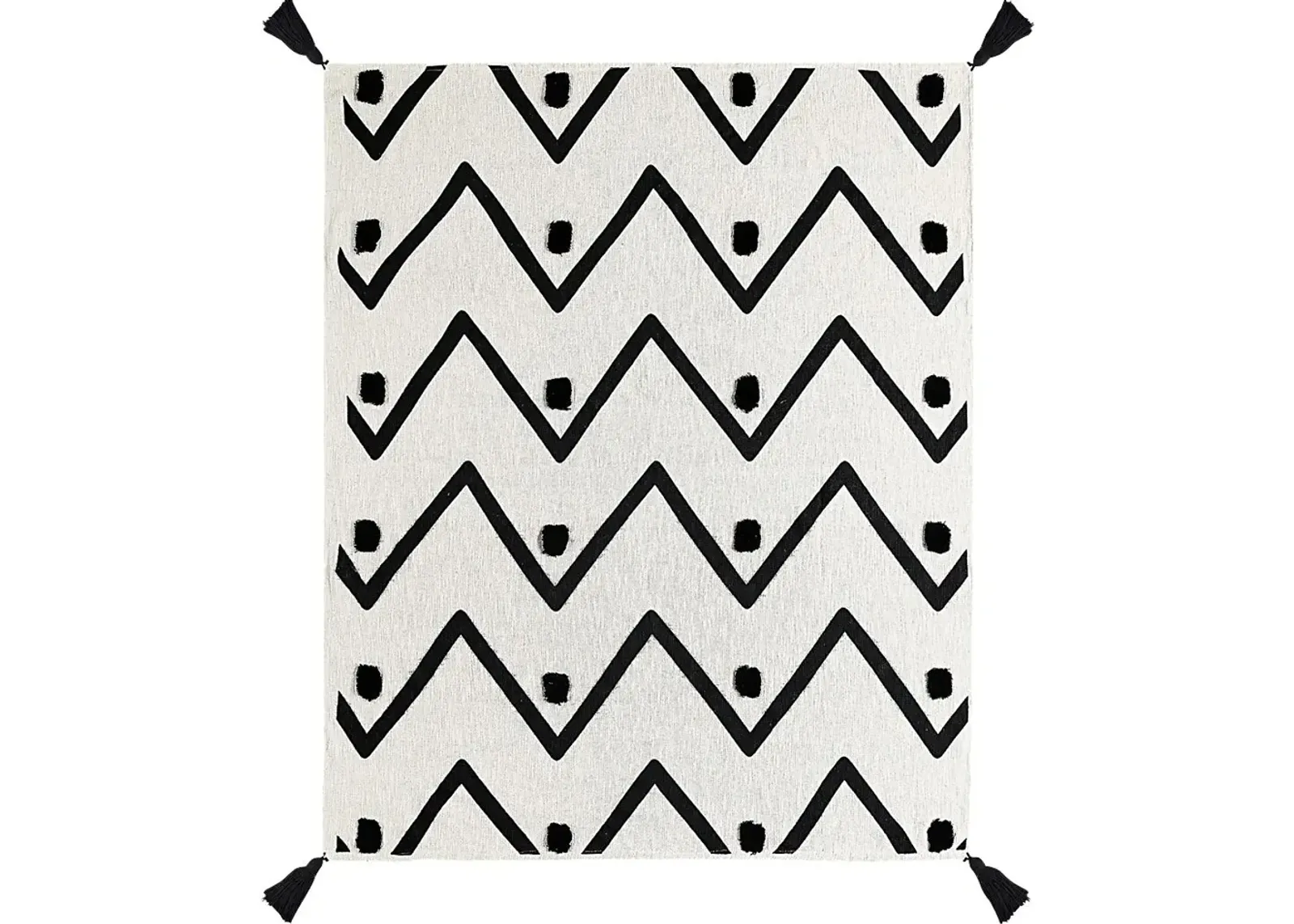 Hookstone VII Black Throw Blanket