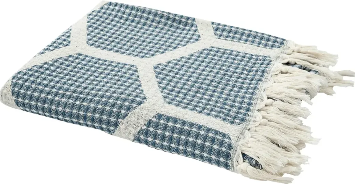 Woodgaler Blue Throw Blanket