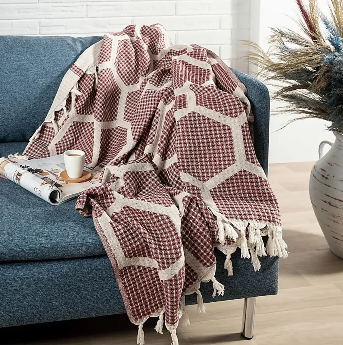 Woodgaler Red Throw Blanket