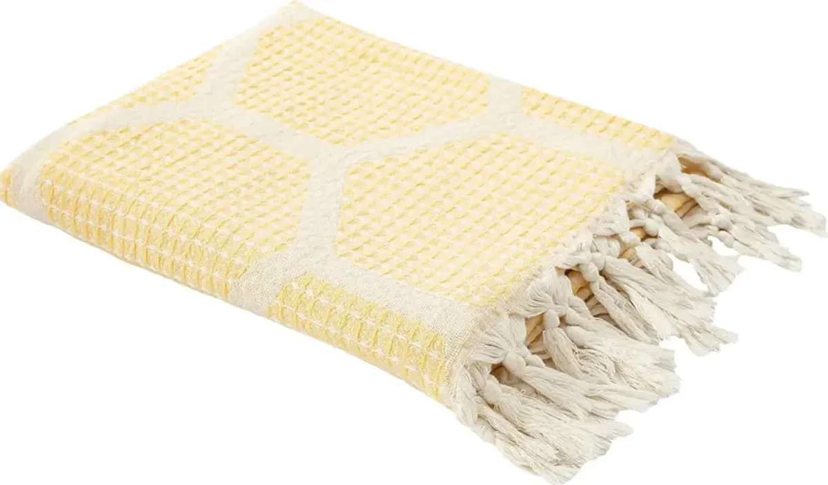 Woodgaler Yellow Throw Blanket