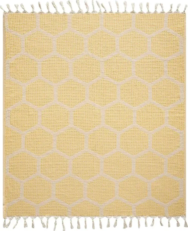 Woodgaler Yellow Throw Blanket