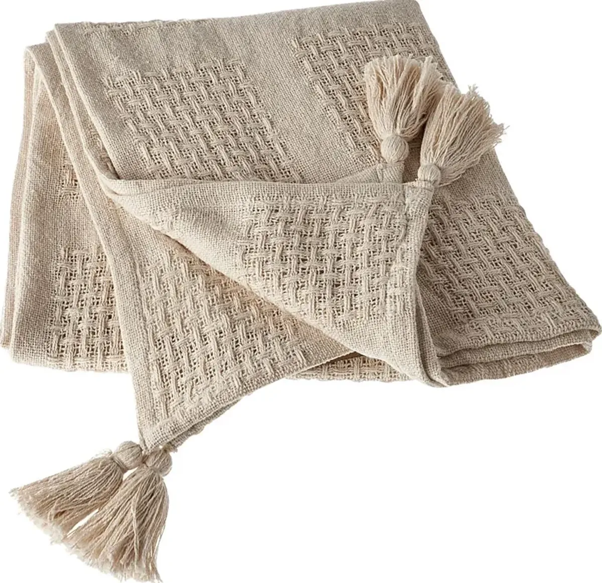 Marsway Cream Throw Blanket