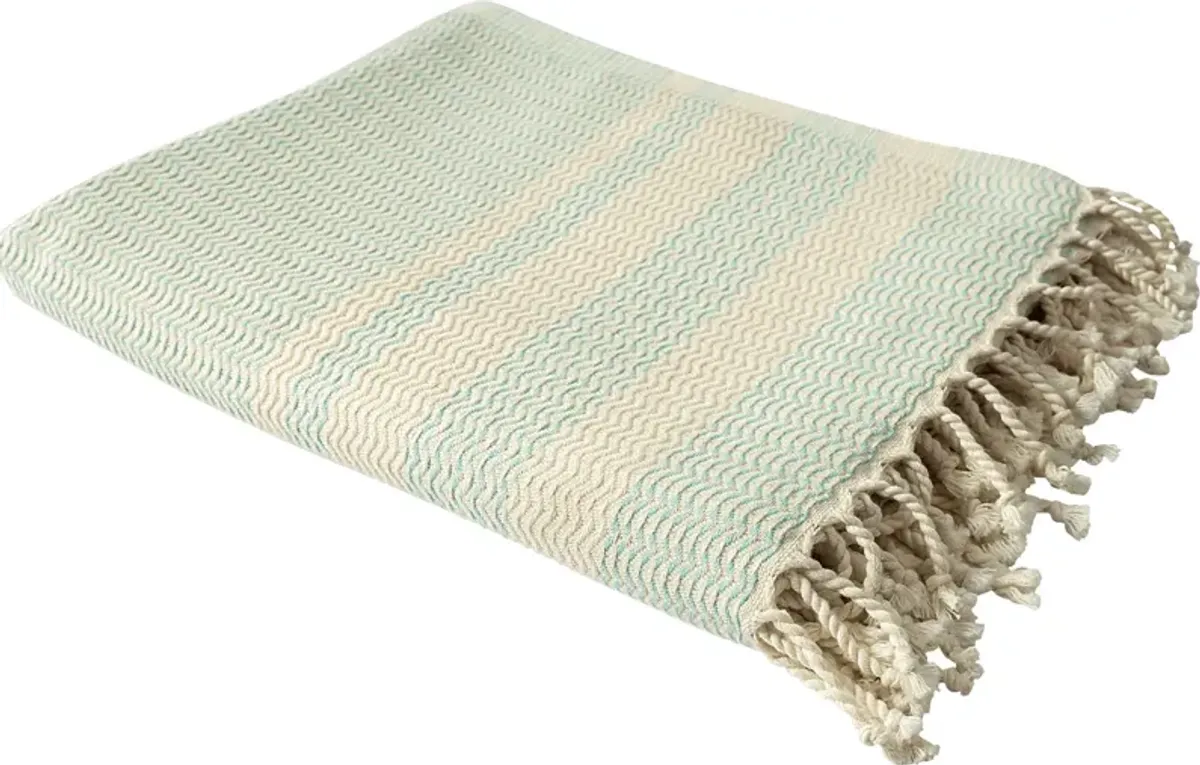 Petalwell Turquoise Throw Blanket