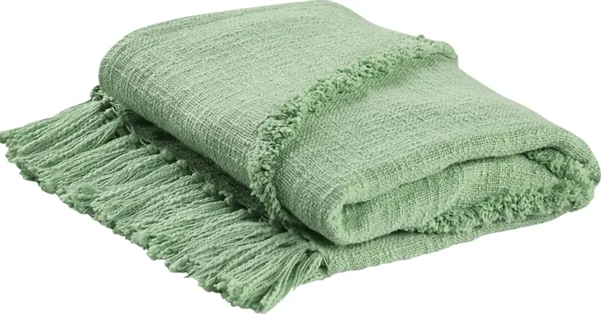 Peachwell Green Throw Blanket