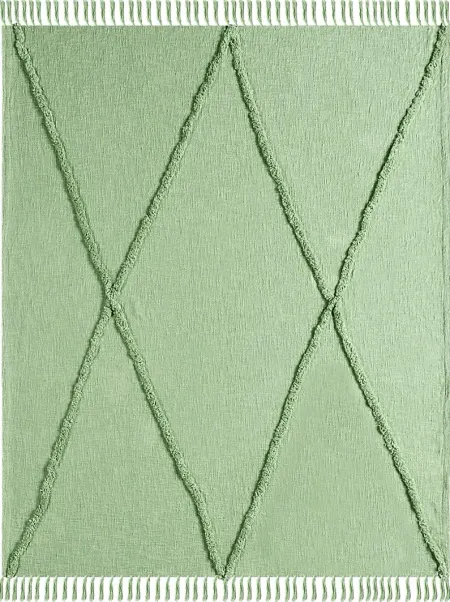 Peachwell Green Throw Blanket