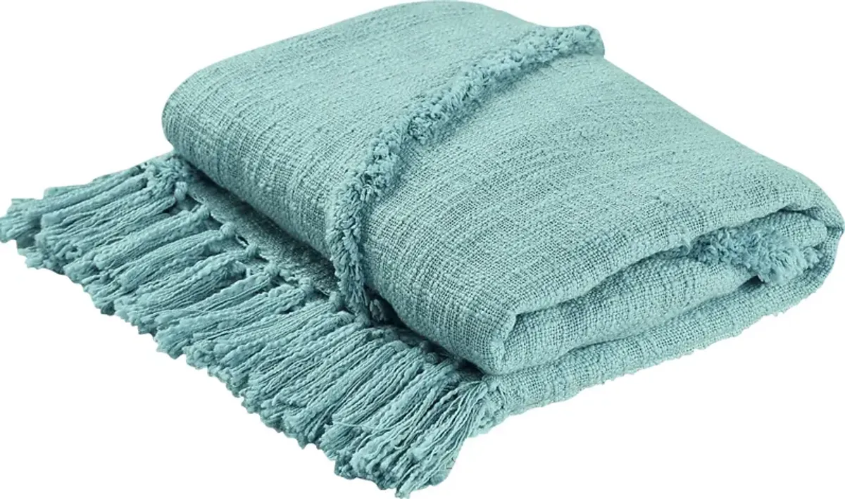 Peachwell Aqua Throw Blanket