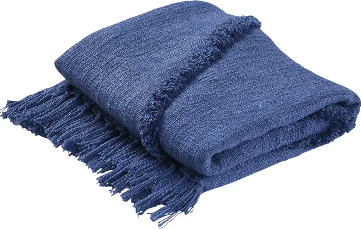 Peachwell Blue Throw Blanket