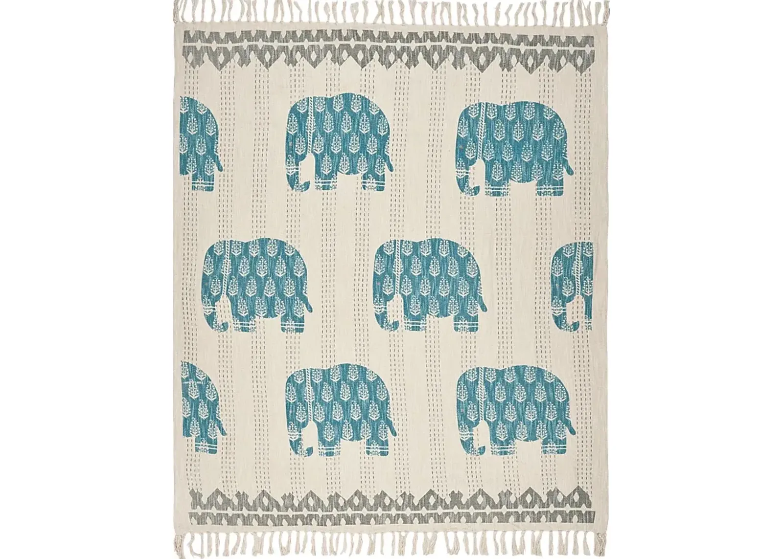 Lake Ave Blue Throw Blanket