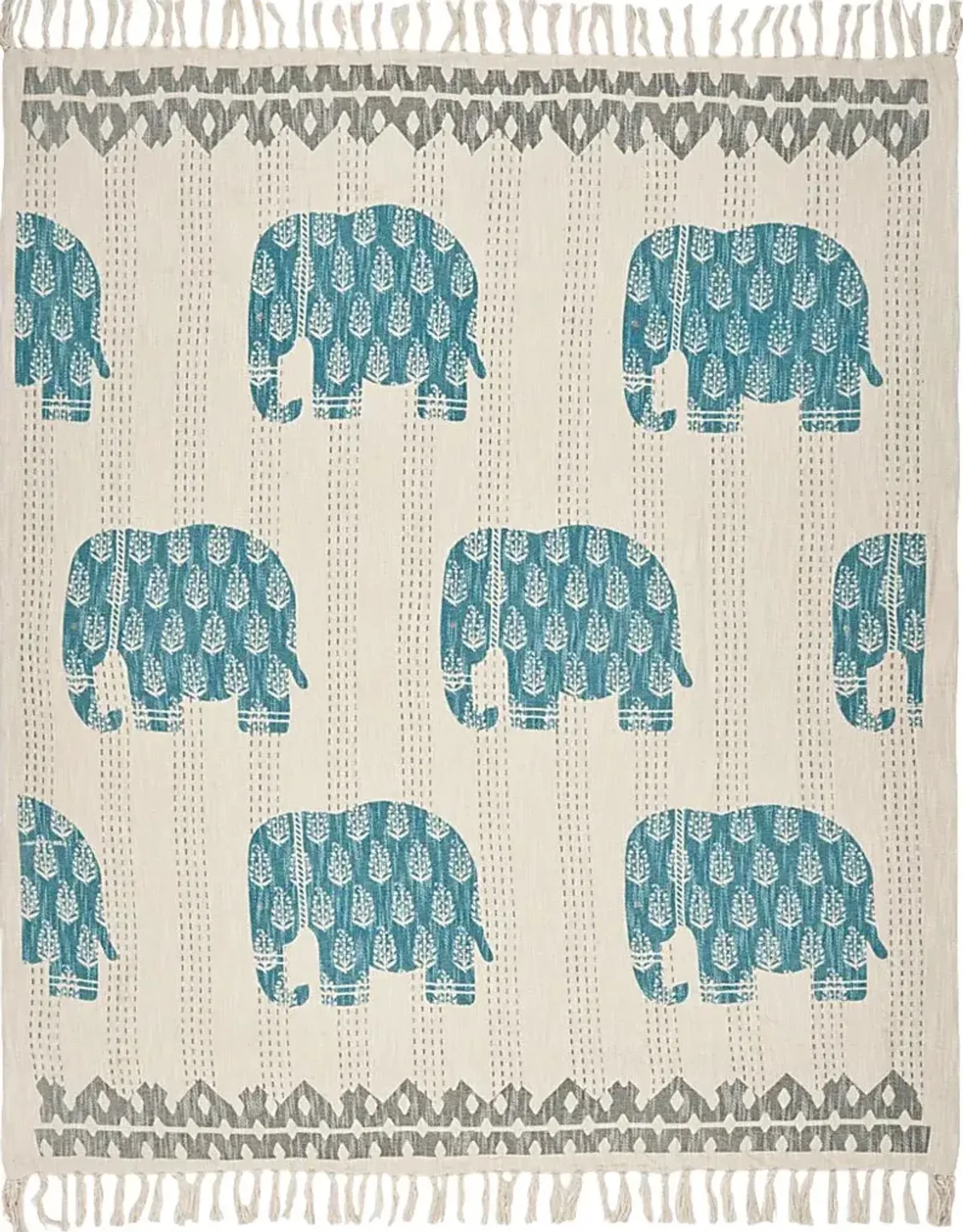 Lake Ave Blue Throw Blanket