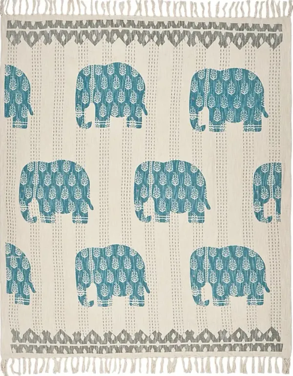 Lake Ave Blue Throw Blanket