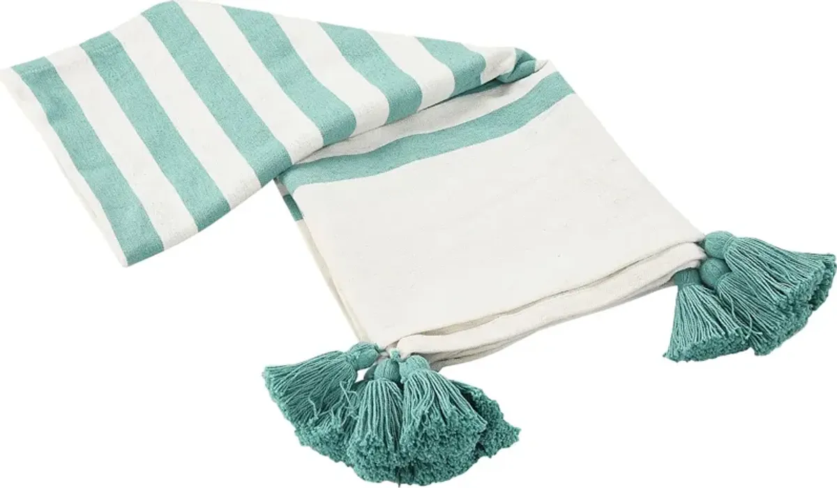 Olive Lane Aqua Throw Blanket