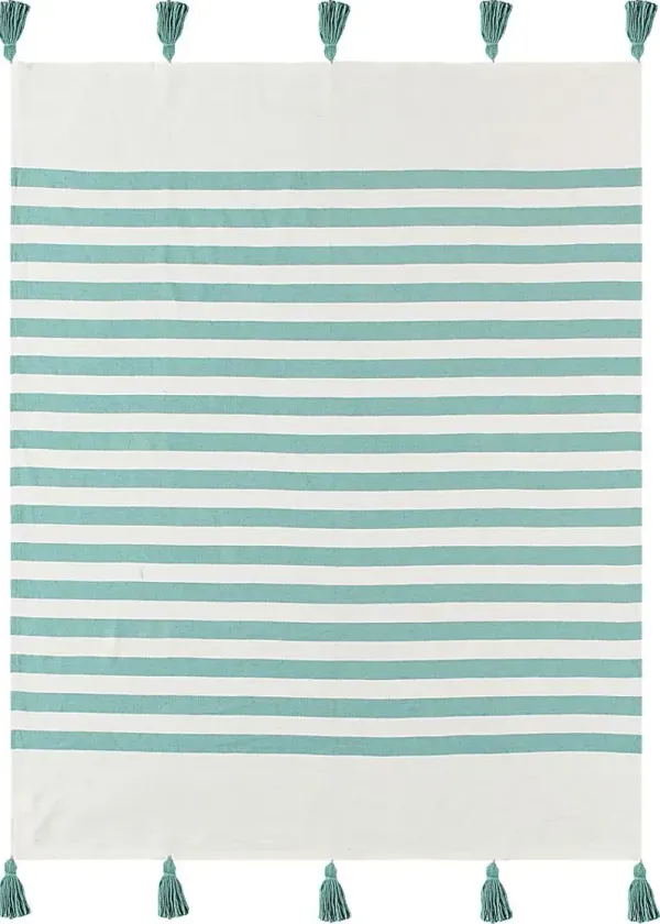 Olive Lane Aqua Throw Blanket