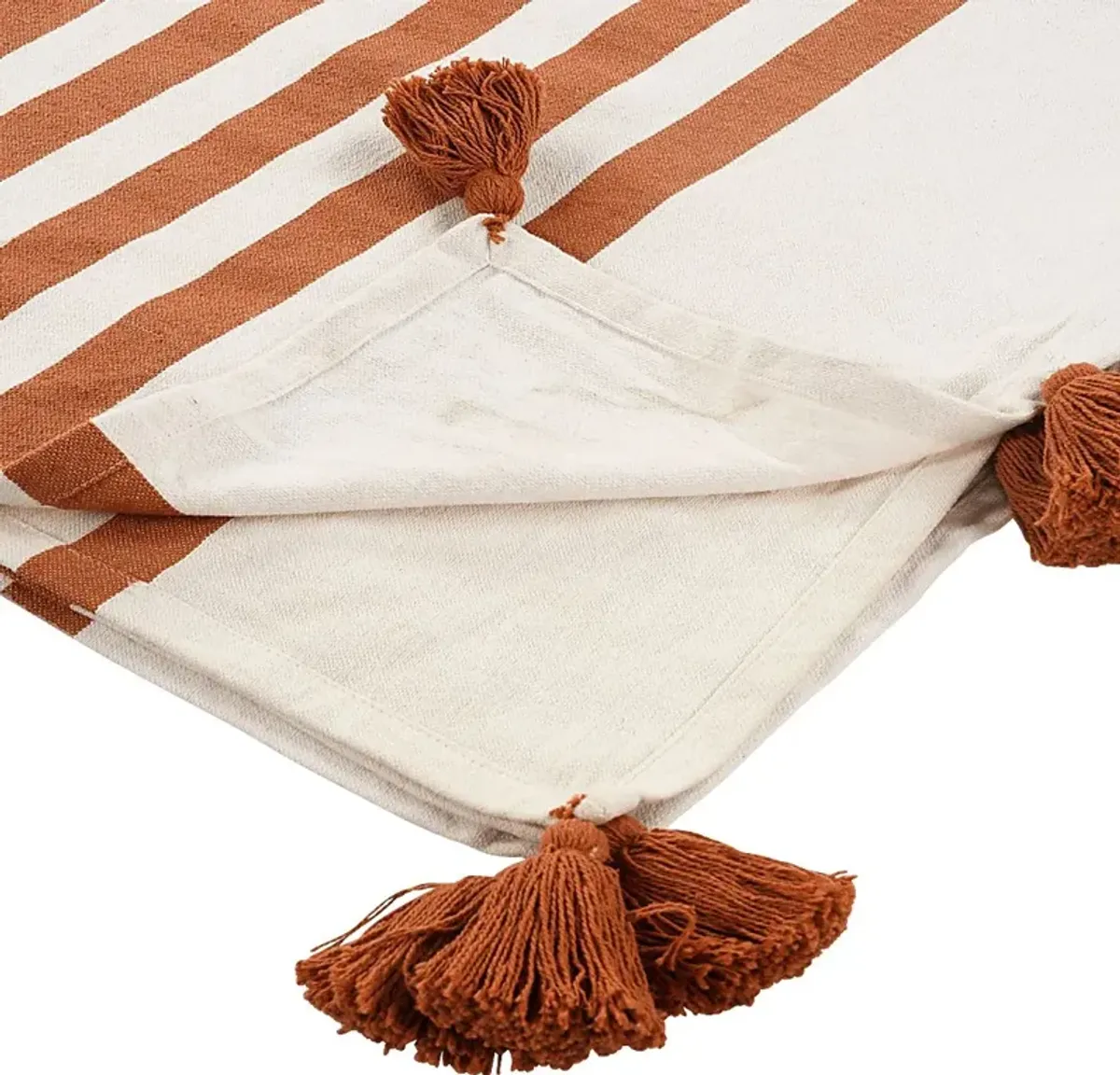 Olive Lane Orange Throw Blanket