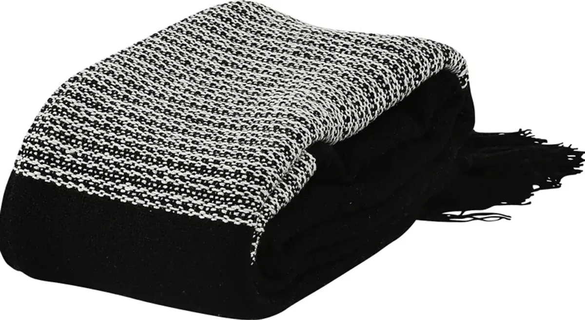 Novajoy Black Throw Blanket