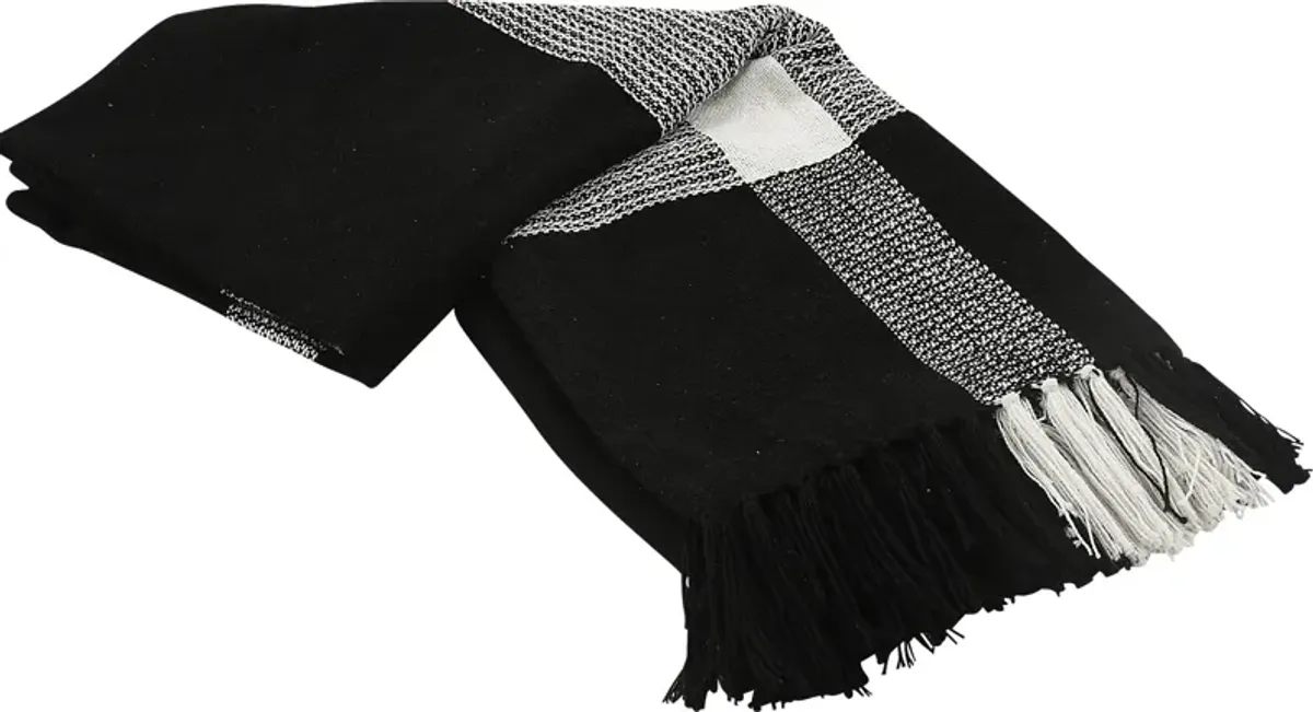 Novajoy Black Throw Blanket