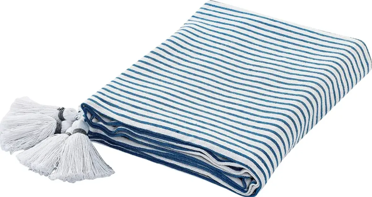 Silver Way Blue Throw Blanket
