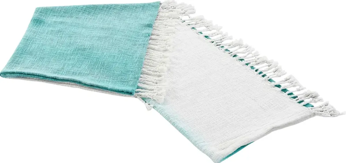 Jewel Row Blue Throw Blanket