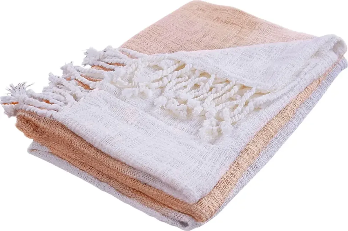 Leley Peach Throw Blanket