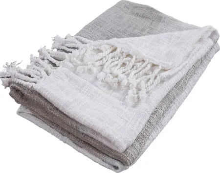 Leley Gray Throw Blanket