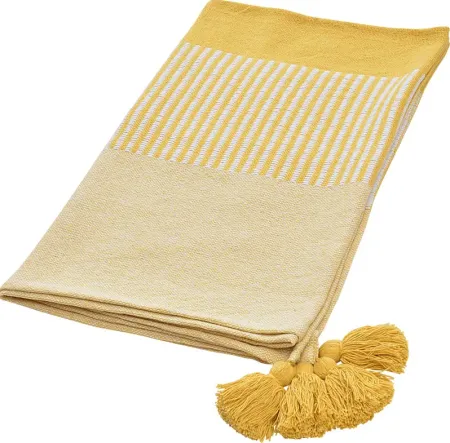 Ringdover Yellow Throw Blanket