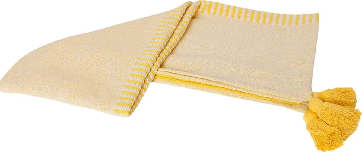 Ringdover Yellow Throw Blanket