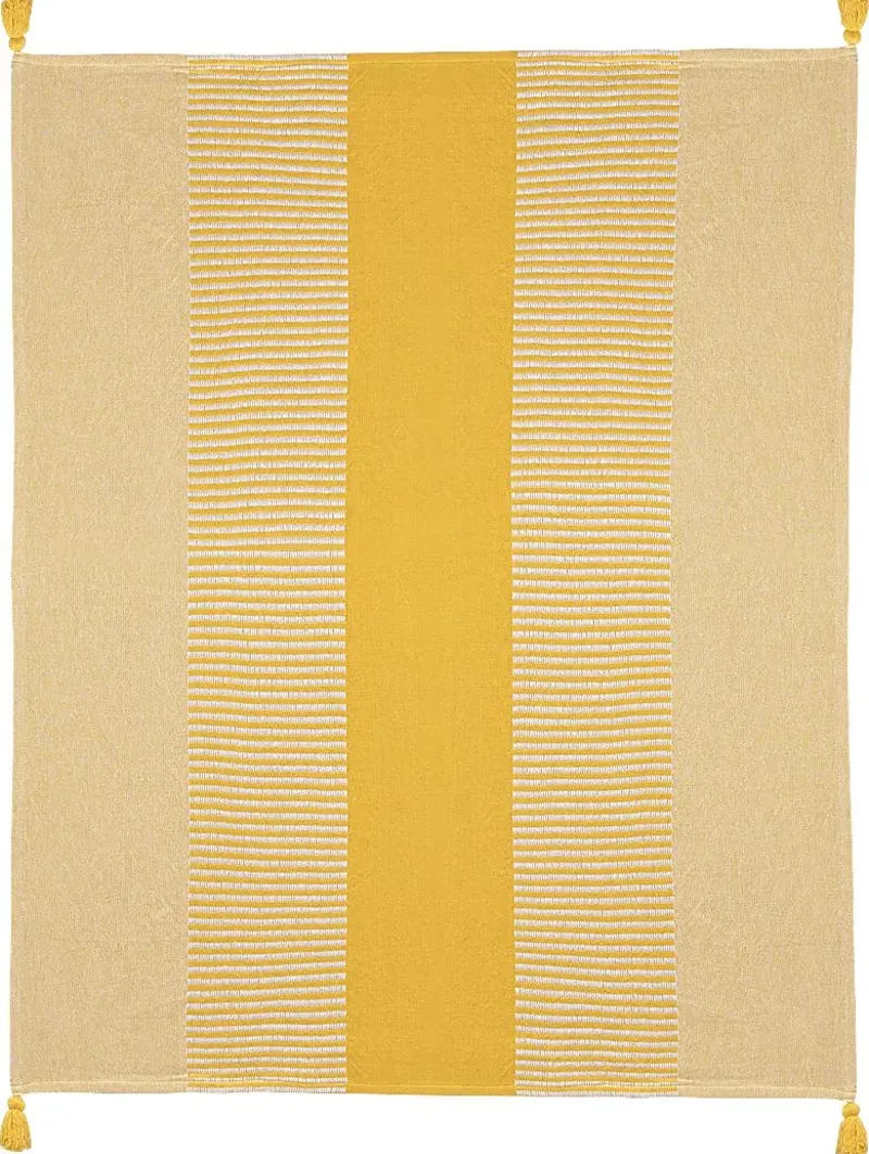 Ringdover Yellow Throw Blanket