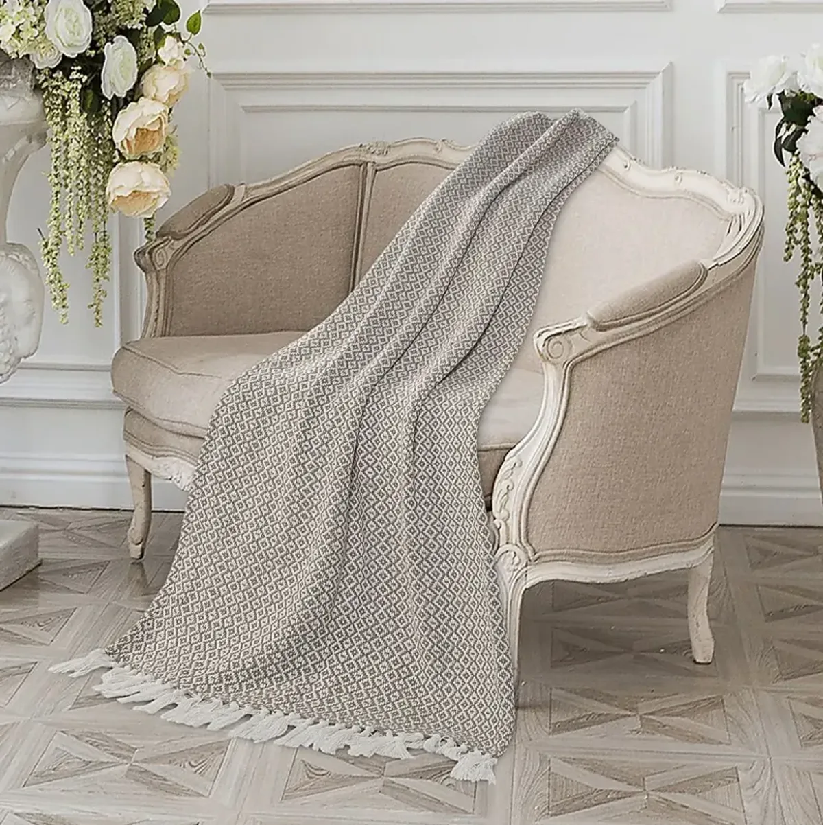 Allerbel Tan Throw Blanket