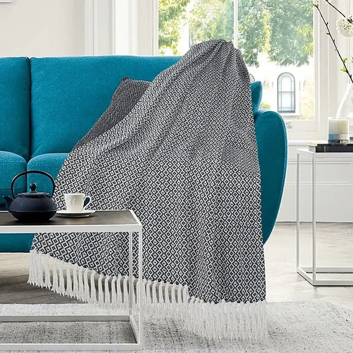 Allerbel Blue Throw Blanket