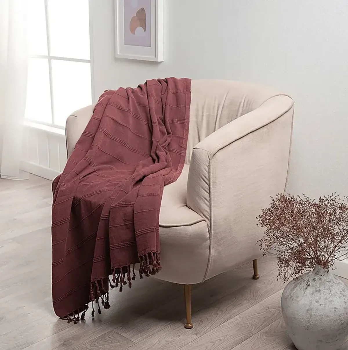 Eppond Red Throw Blanket