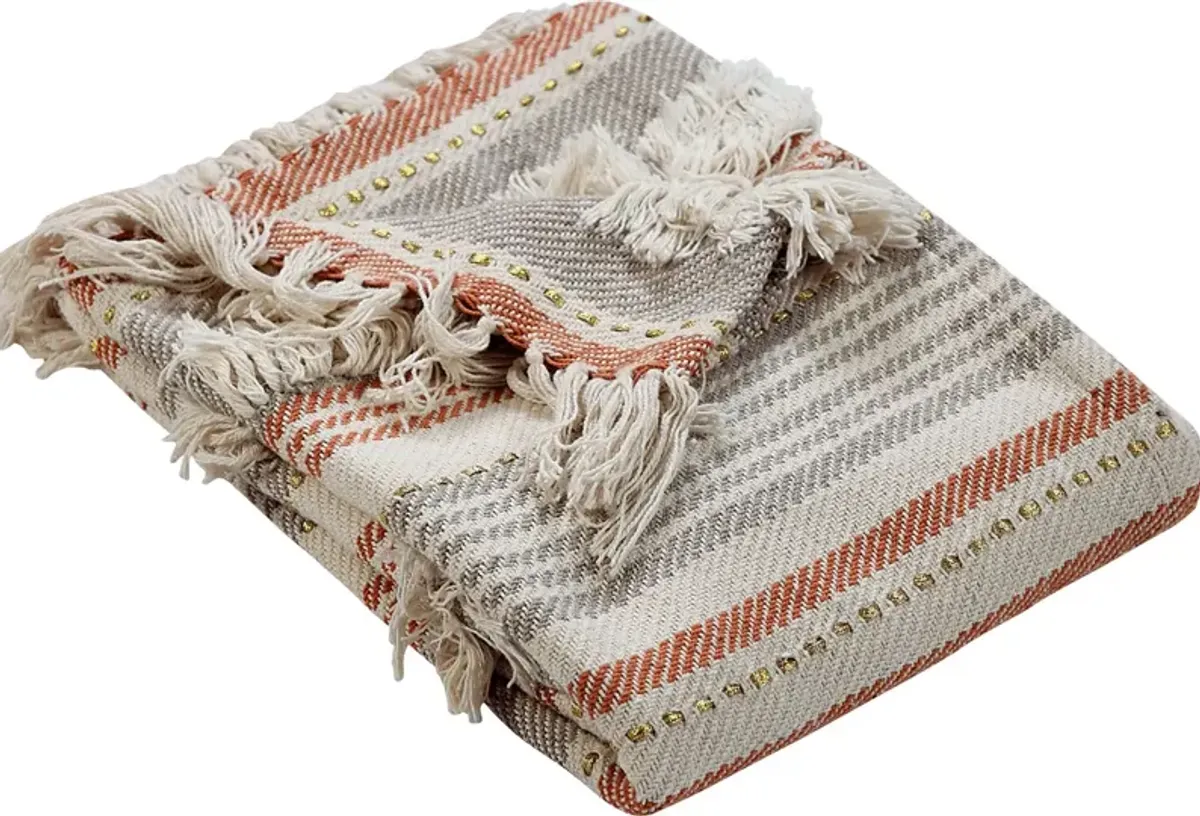 Brownbury Beige Throw Blanket