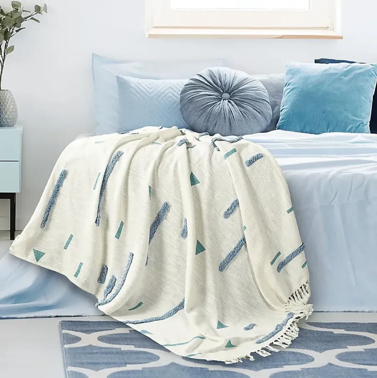 Windrane Cream Throw Blanket