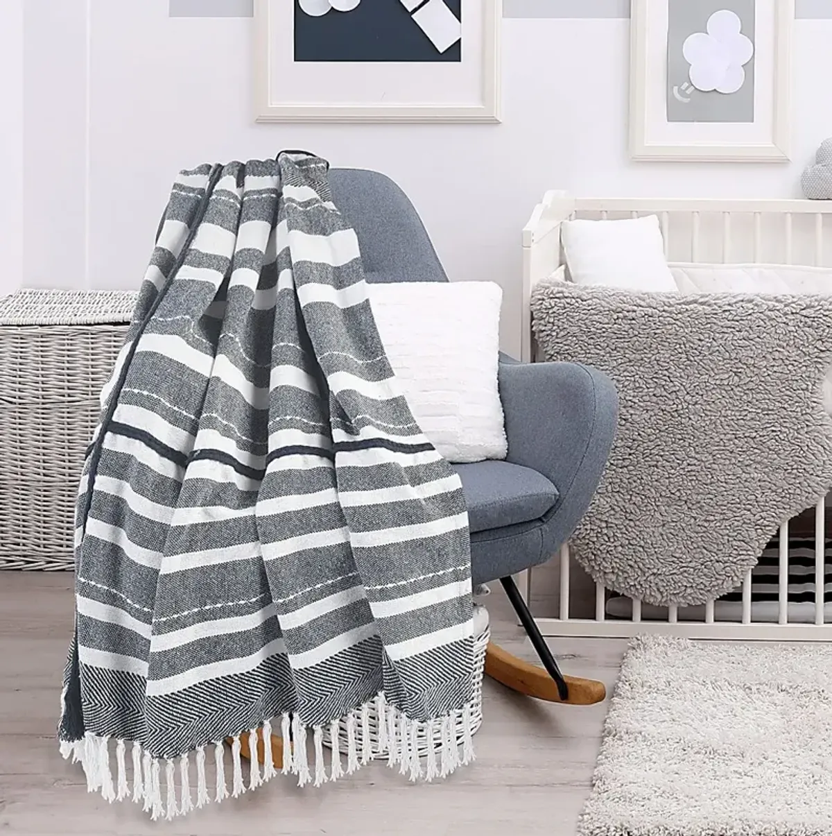 Sedgeswell Blue Throw Blanket